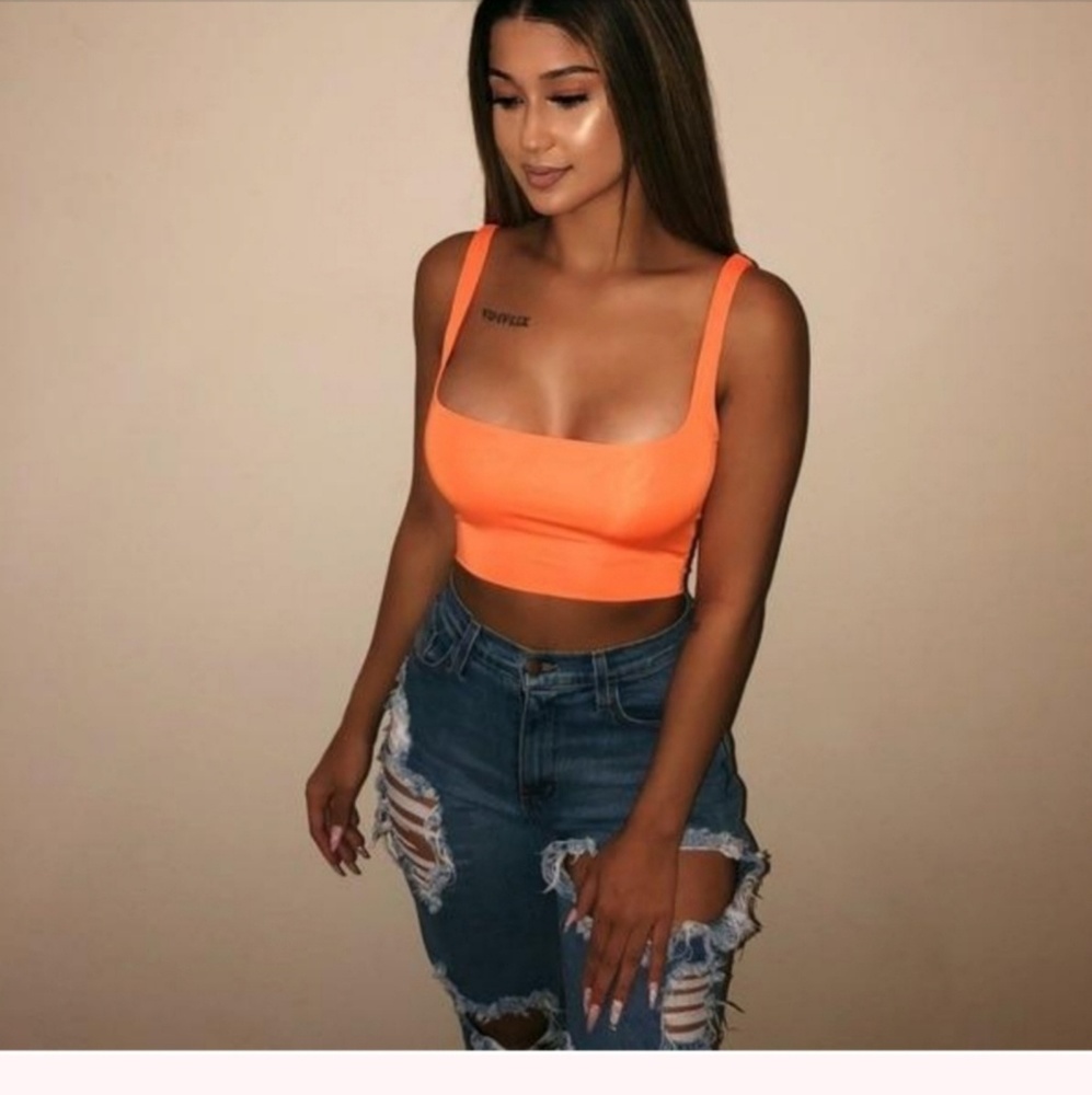 Solid Strappy Tanks Vest Crop Top Summer Sleeveles